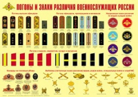 Плакат "Погоны и знаки различия военнослужащих России" - «globural.ru» - Александров