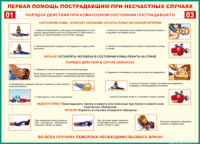 Таблица Порядок действий при коматозном состоянии пострадавшего 1000*1400 винил - «globural.ru» - Александров