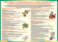 Правила безопасности на уроках труда для девочек 1000*1400 винил	 - «globural.ru» - Александров