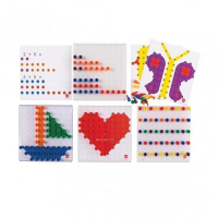 Мозаика Peg Board. Набор с прозрачными досками и картинками - «globural.ru» - Александров