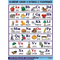Таблица демонстрационная "Английский алфавит в картинках"(70x100) - «globural.ru» - Александров