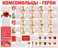 Тематический стенд "Комсомольцы-герои" - «globural.ru» - Александров