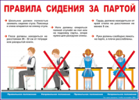 Таблица Правила сидения  за партой 1000*1400 винил - «globural.ru» - Александров