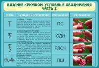 Стенд "Вязание крючком. Условные обозначения. Часть 2" - «globural.ru» - Александров