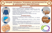 Стенд "Общие правила ТБ в школьных мастерских" - «globural.ru» - Александров