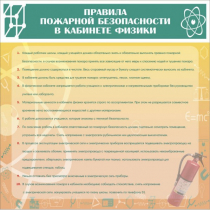 Стенд "Правила пожарной безопасности в кабинете физики" - «globural.ru» - Александров