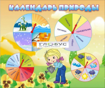 Стенд "Календарь природы" (вариант 1) - «globural.ru» - Александров