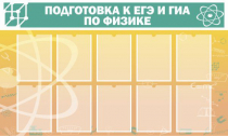 Стенд "Подготовка к ЕГЭ и ОГЭ по физике вариант 2 (10 карманов)" - «globural.ru» - Александров